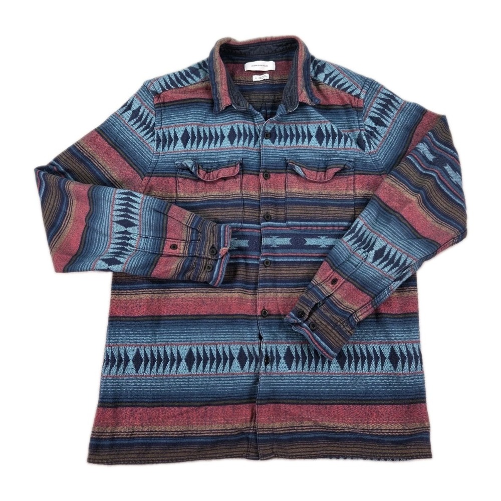 Urban Outfitters Aztec Shirt Mens Large Button Up Long Sleeve